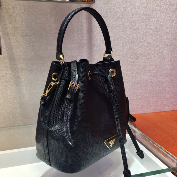 Pra*a saffiano leather bucket bag