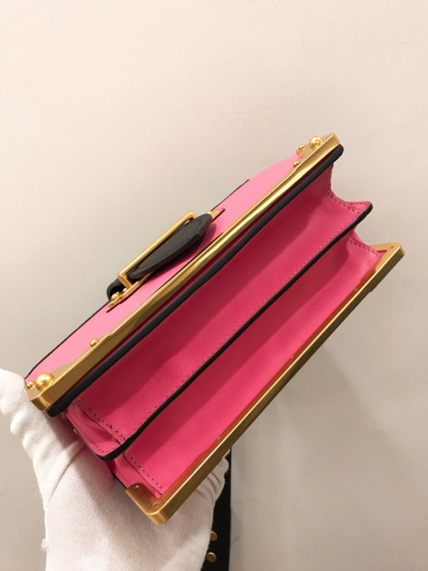 Pra*a cahier leather shoulder bag