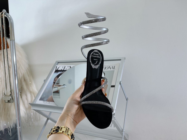 RENE CAOVILLA JEWEL SANDAL SNAKE WITH HEEL MARGOT