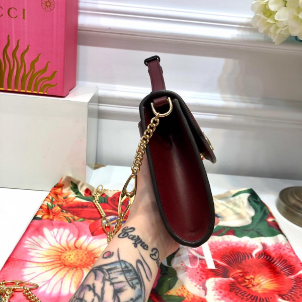 G*u*i zumi smooth leather small shoulder bag