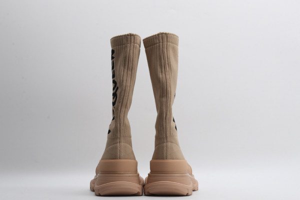 ale*d*r M*Q*en graffiti knit tread slick boot