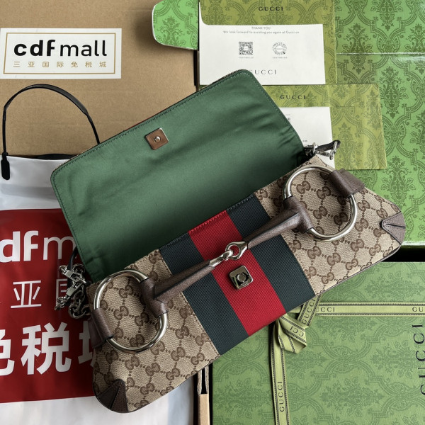 G*u*i horsebit chain medium shoulder bag