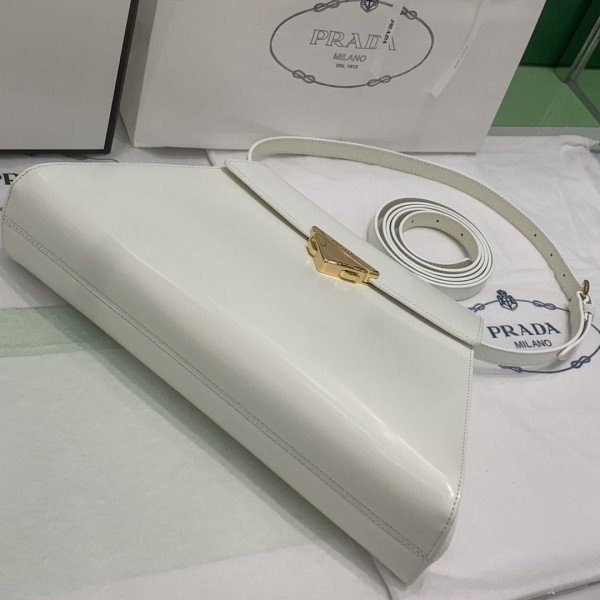 Pra*a medium brushed leather handbag