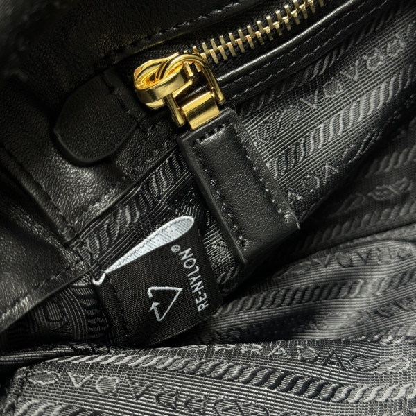 Pra*a re-nylon small top-handle bag with padlock