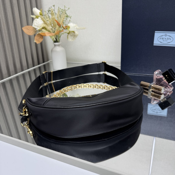 Pra*a demi-lune re-nylon shoulder bag