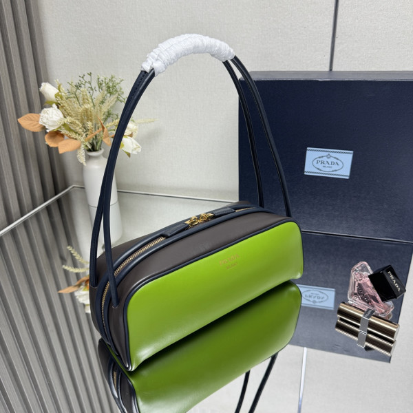 Pra*a swing smooth leather shoulder bag-28*11.5*10cm