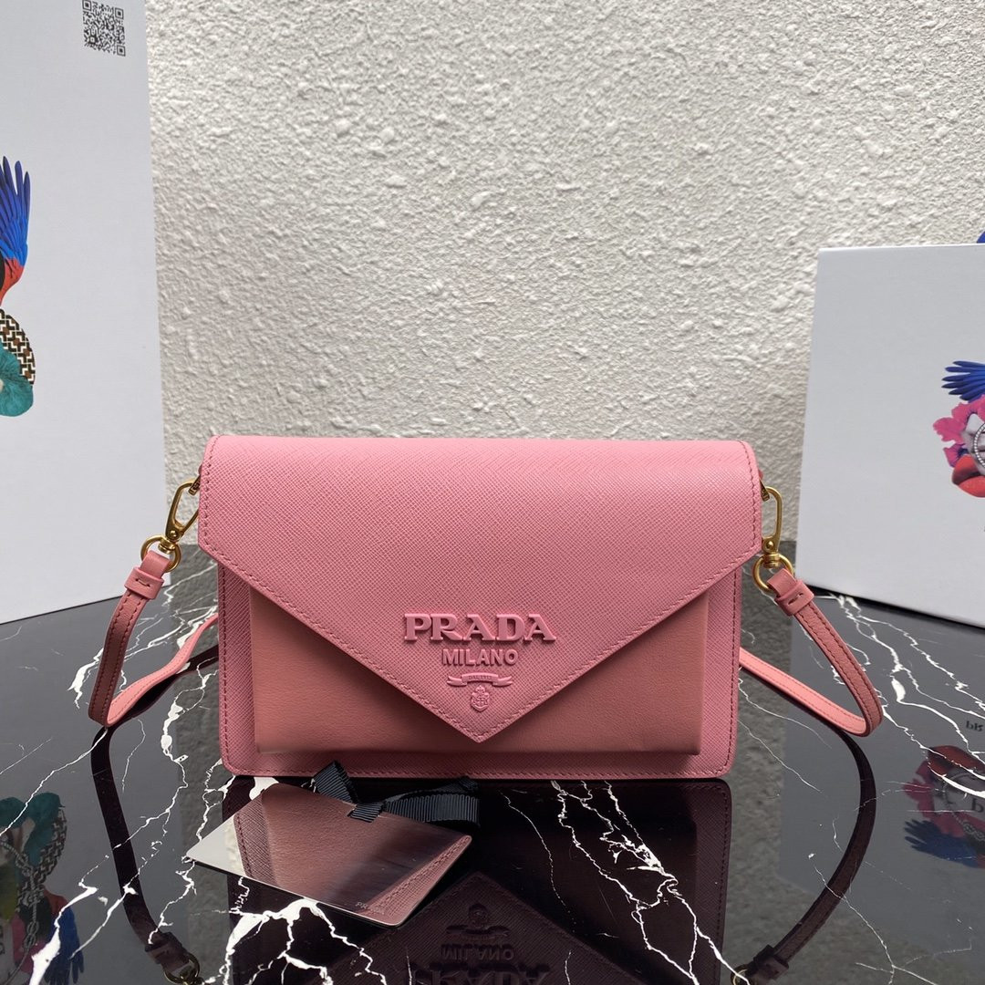 Pra*a saffiano leather mini-bag