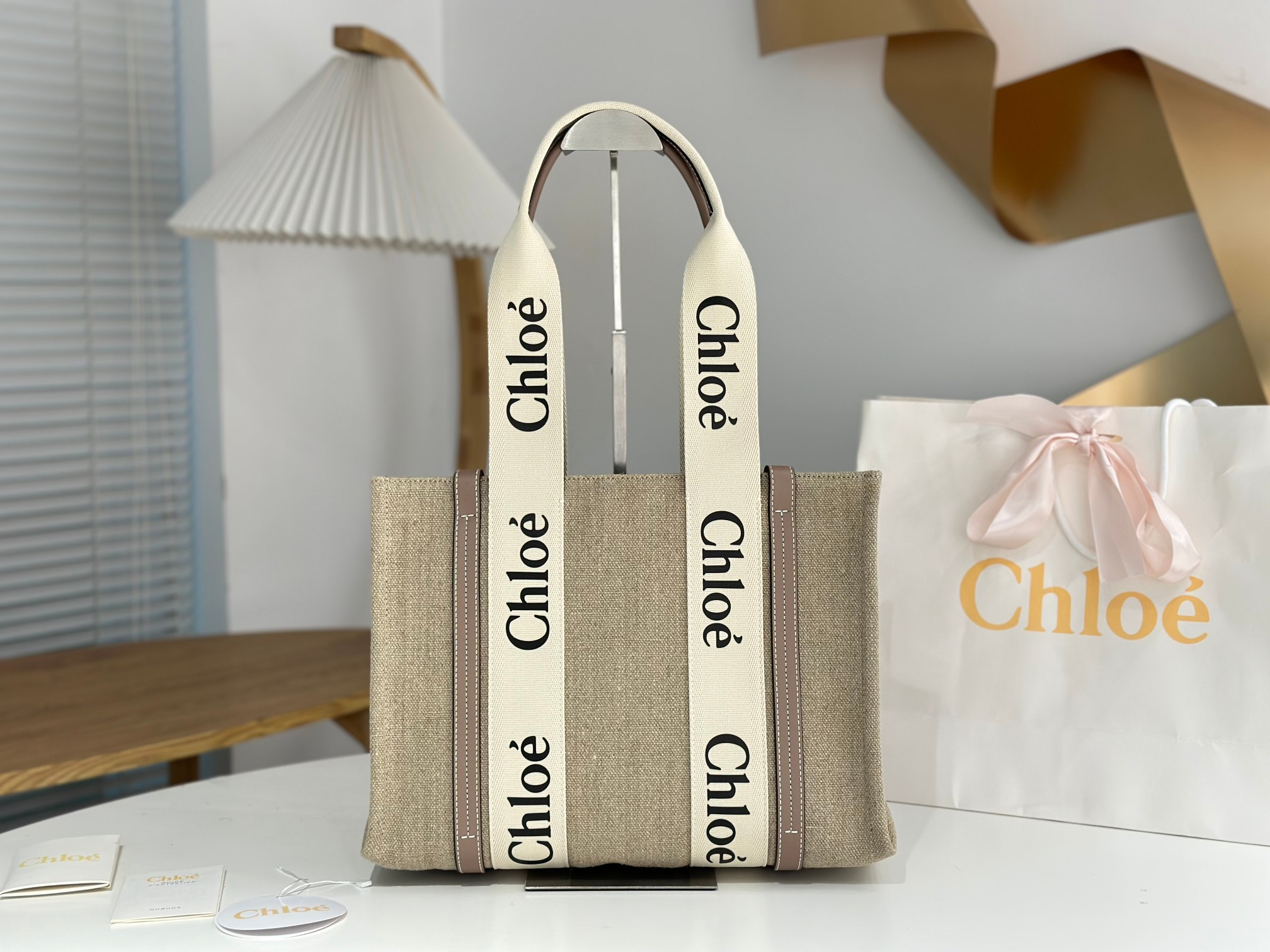 CHLOÉ woody tote bag-Mini/S/M/L