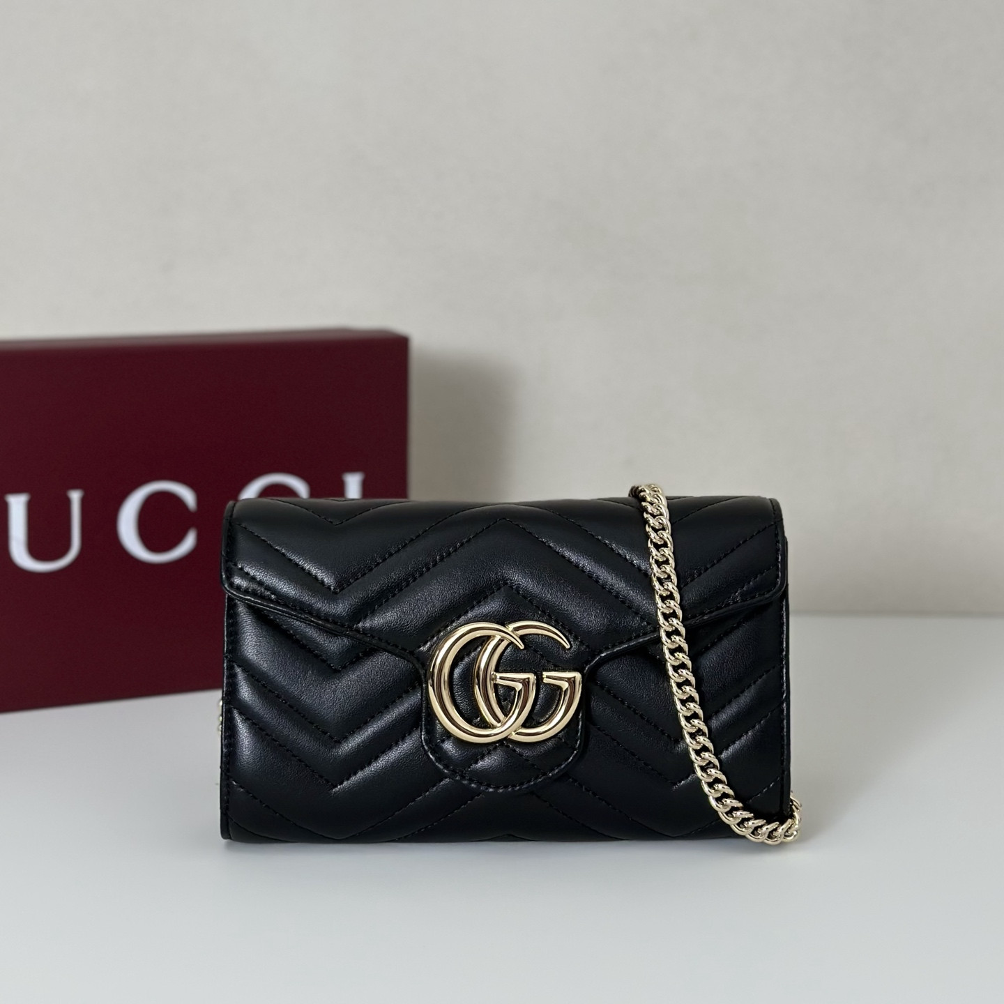 G*u*i gg marmont wallet on chain - 20*12*4cm